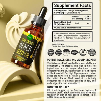 Virella® Black Seed Oil Liquid Dropper
